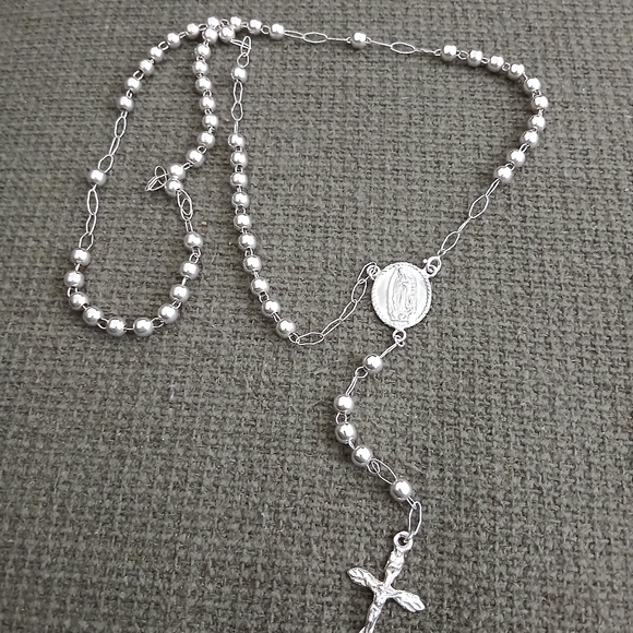 Rosary Beads Sterling Silver 925